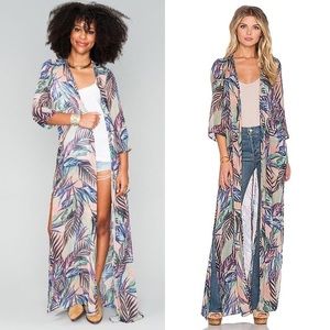 Show Me Your Mumu Karmyn Cape Palm Funday Duster